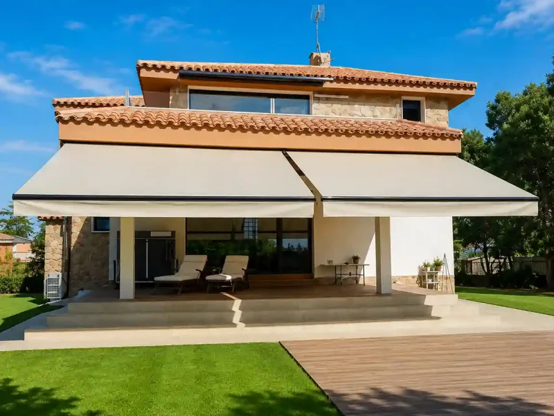 Toldo extensible gris